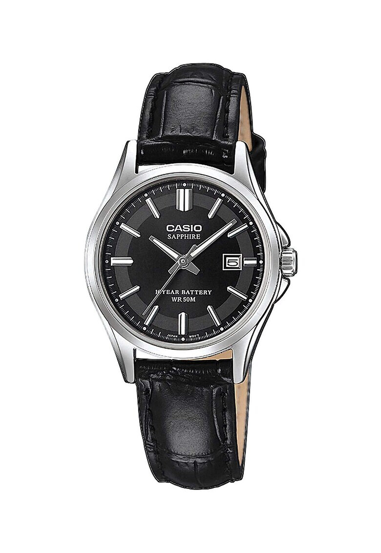 Casio Иноксов часовник с кожена каишка - Pepit.bg