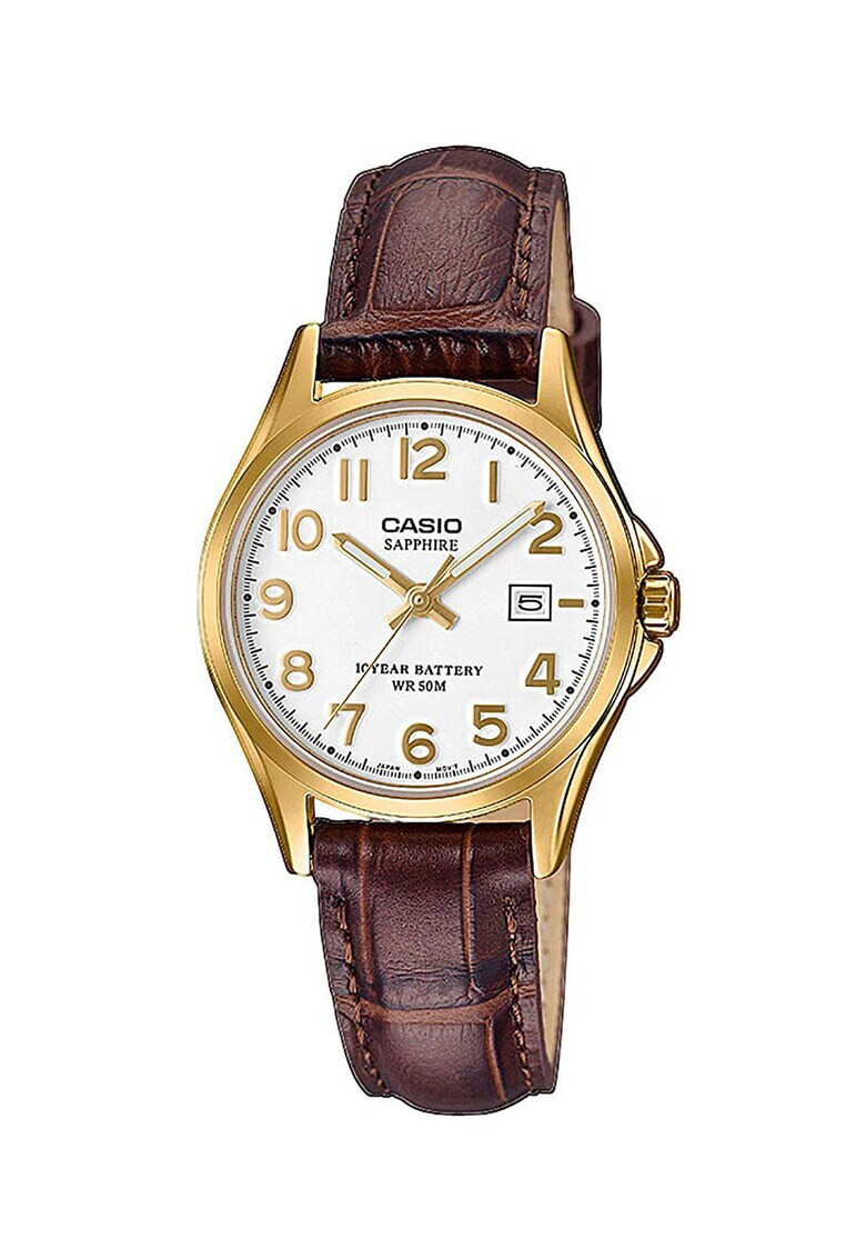Casio Иноксов часовник с кожена каишка - Pepit.bg