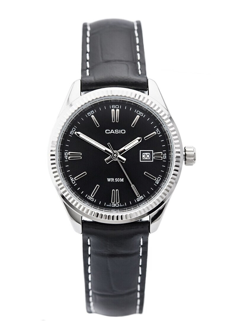Casio Кварцов часовник с кожена каишка - Pepit.bg
