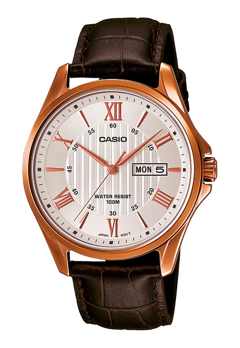 Casio Кварцов часовник с кожена каишка - Pepit.bg