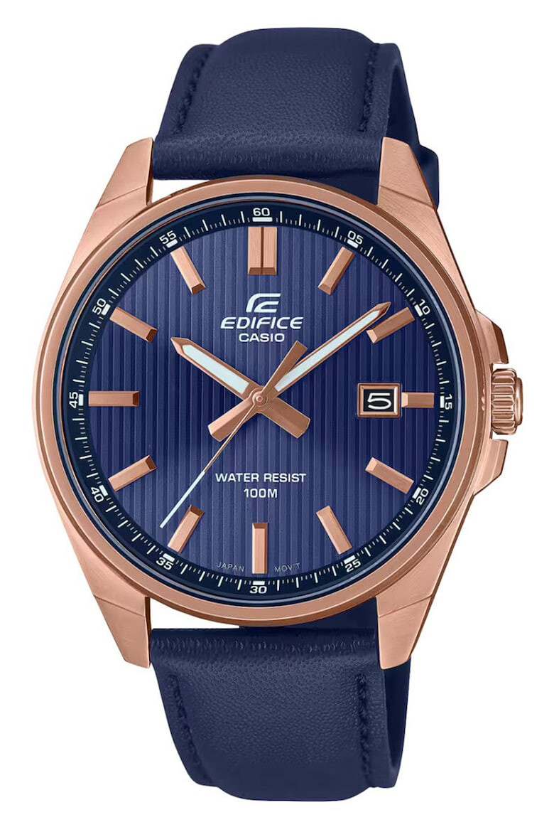Casio Овален часовник с кожена каишка - Pepit.bg