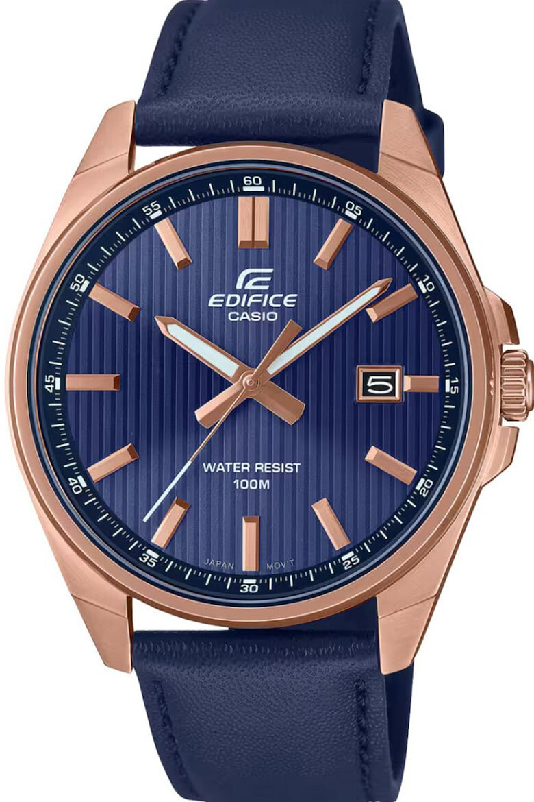 Casio Овален часовник с кожена каишка - Pepit.bg