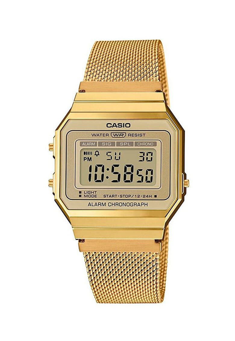 Casio Унисекс цифров часовник с иноксова верижка - Pepit.bg