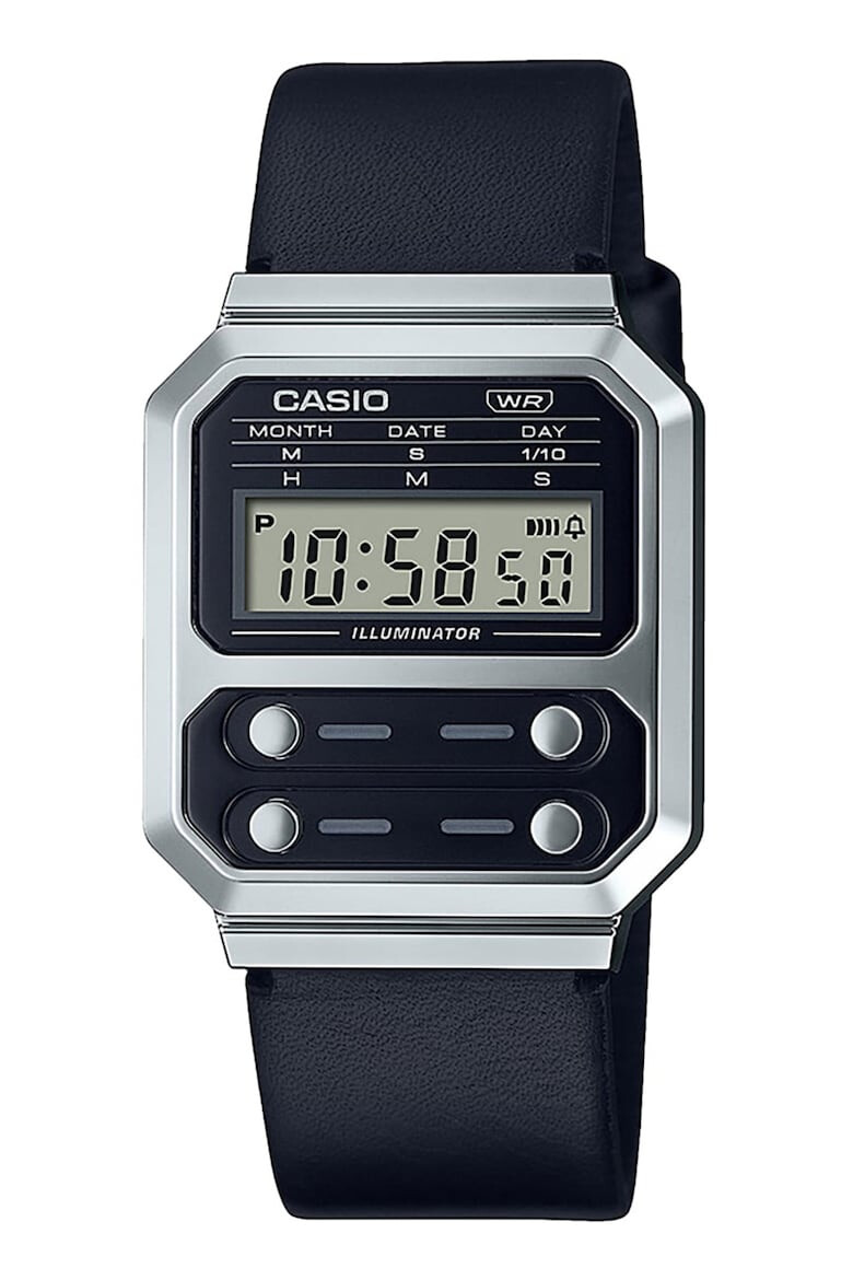 Casio Унисекс електронен часовник с кожена каишка - Pepit.bg