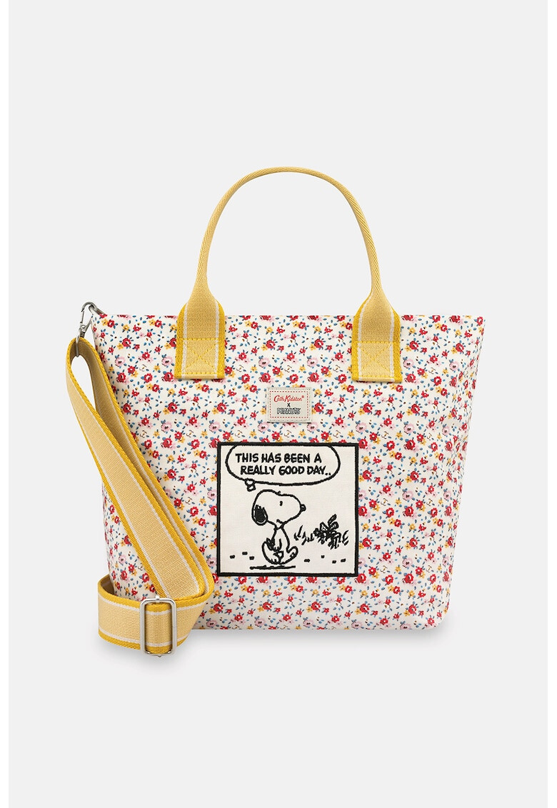 Cath Kidston Флорална чанта с Snoopy апликация - Pepit.bg