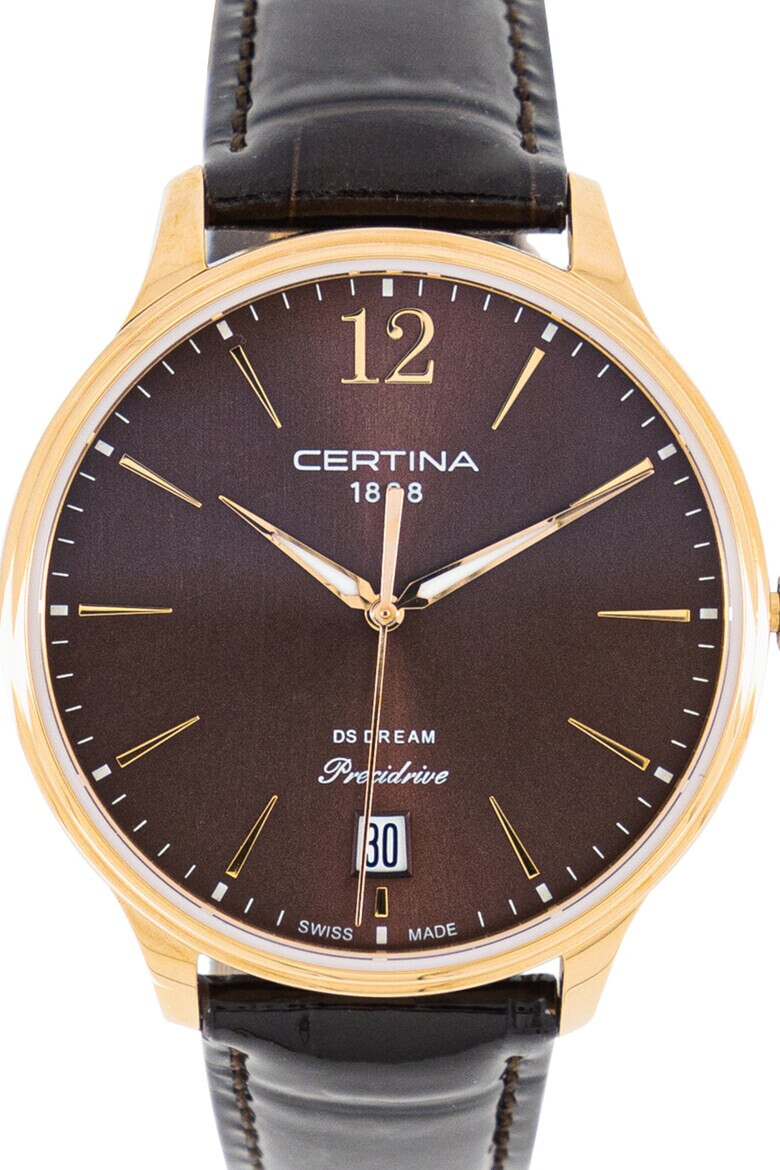 Certina Часовник с кожена каишка - Pepit.bg