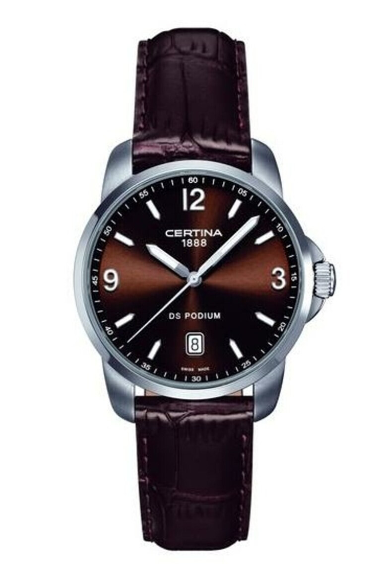 Certina Часовник с кожена каишка - Pepit.bg
