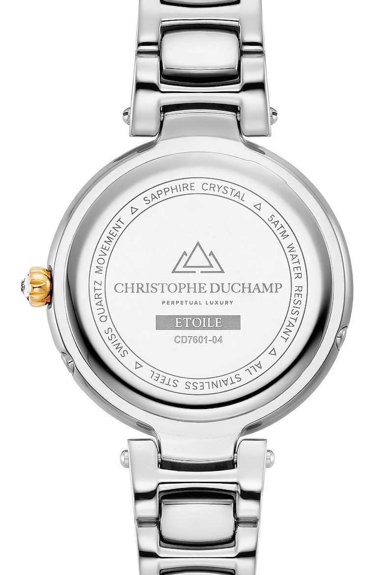 Christophe Duchamp Иноксов часовник с 6 диаманта - Pepit.bg
