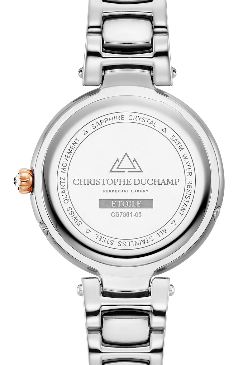 Christophe Duchamp Иноксов часовник с 6 диаманта - Pepit.bg