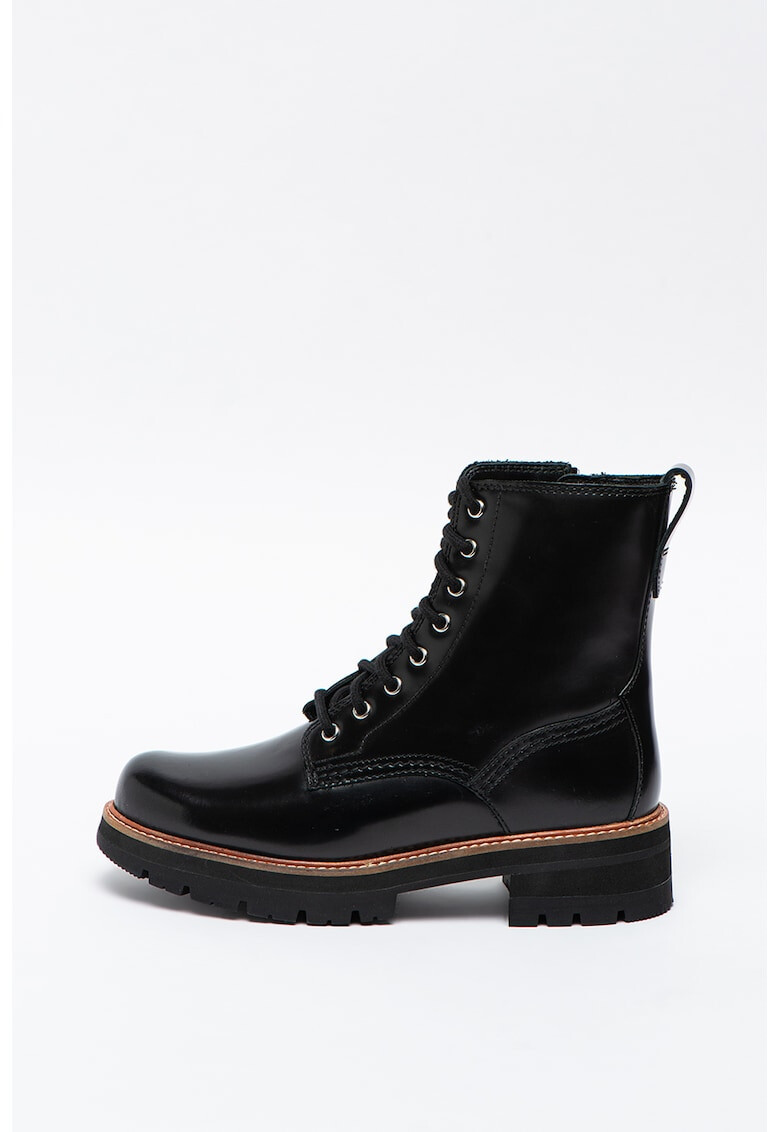 Clarks Боти Orianna от лачена кожа - Pepit.bg