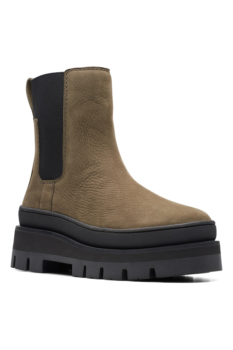 Clarks Боти Orianna от набук с текстил - Pepit.bg