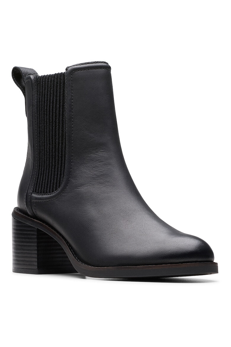 Clarks Кожени боти Chamberly Chelsea - Черен - Pepit.bg