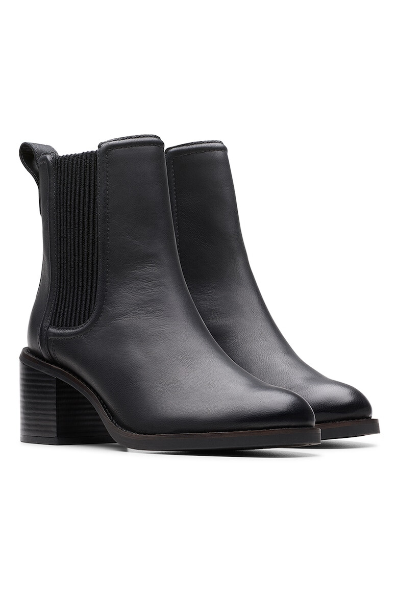 Clarks Кожени боти Chamberly Chelsea - Черен - Pepit.bg