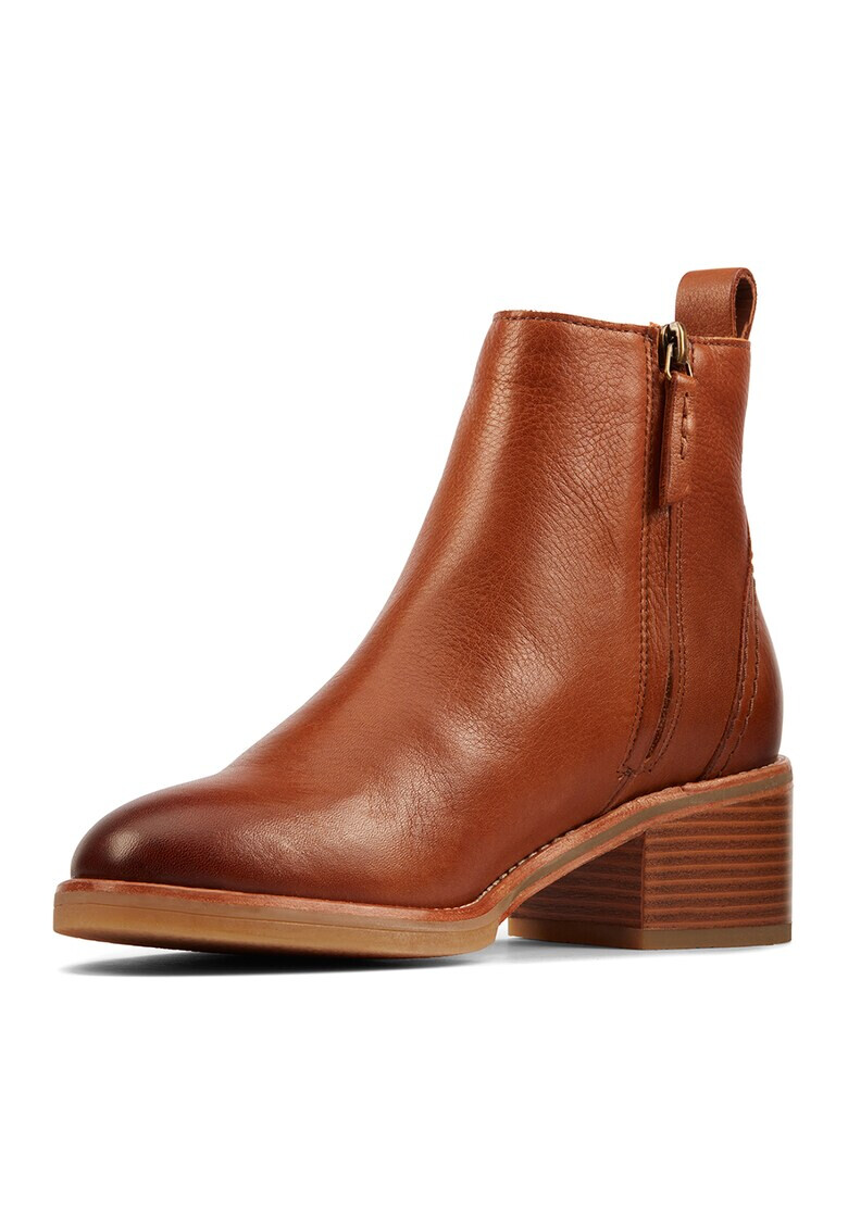 Clarks Кожени боти Cologne с цип - Pepit.bg