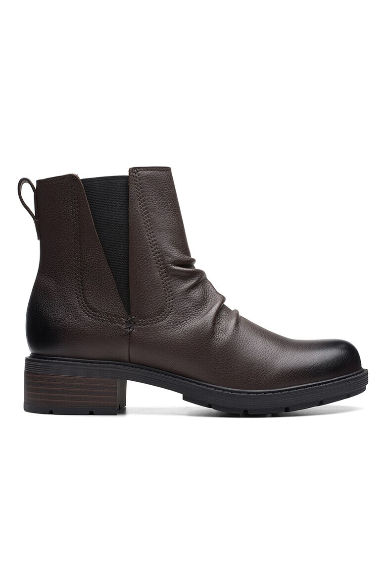 Clarks Кожени боти Hearth с масивен ток - Pepit.bg