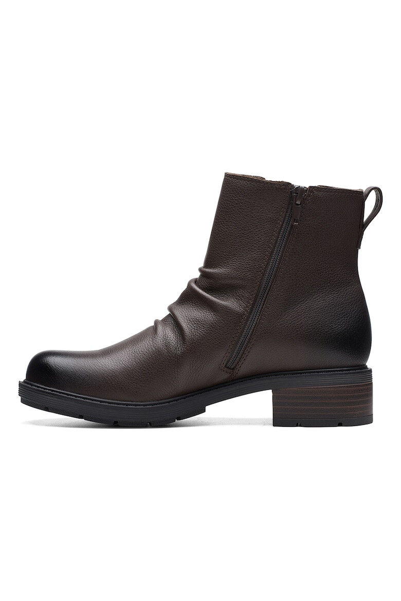 Clarks Кожени боти Hearth с масивен ток - Pepit.bg