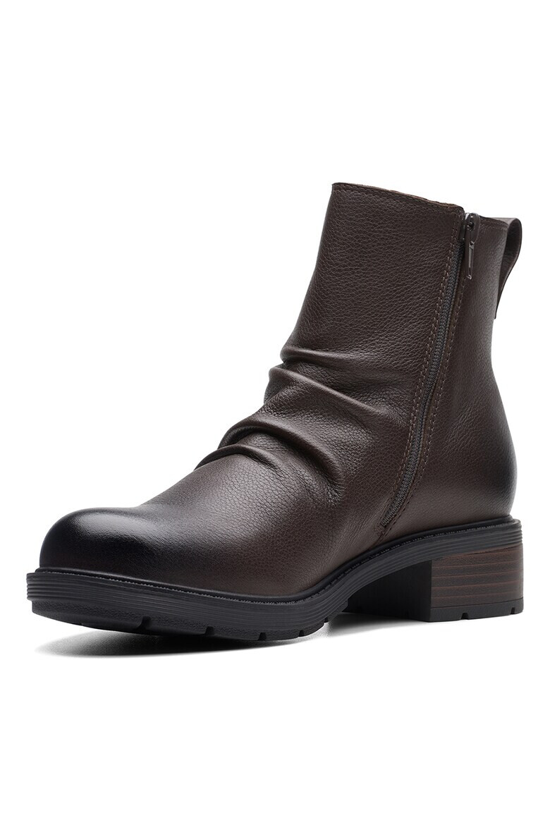 Clarks Кожени боти Hearth с масивен ток - Pepit.bg