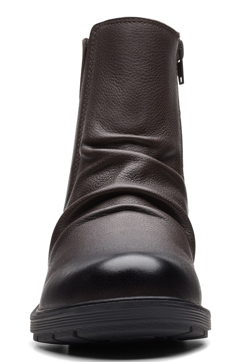 Clarks Кожени боти Hearth с масивен ток - Pepit.bg