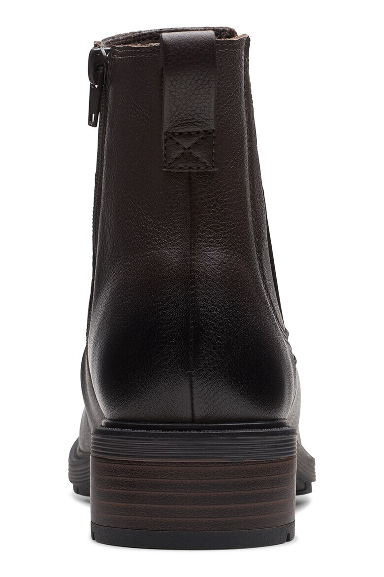 Clarks Кожени боти Hearth с масивен ток - Pepit.bg