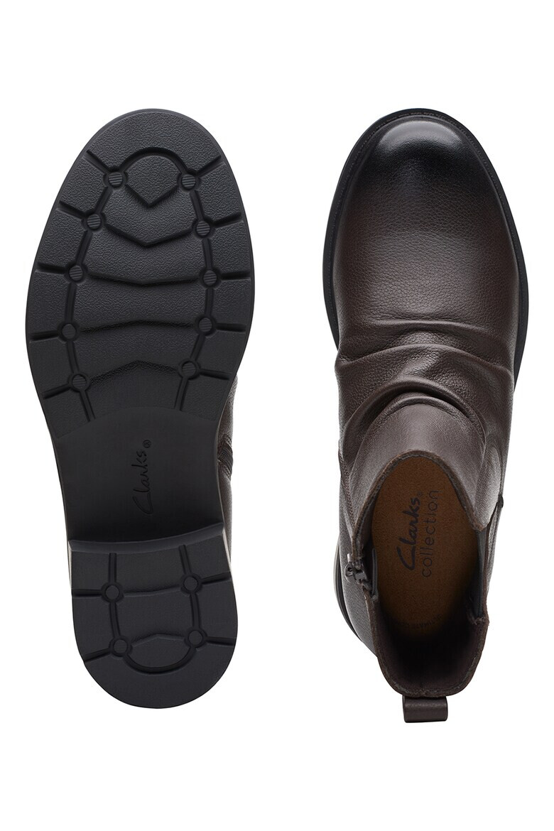Clarks Кожени боти Hearth с масивен ток - Pepit.bg