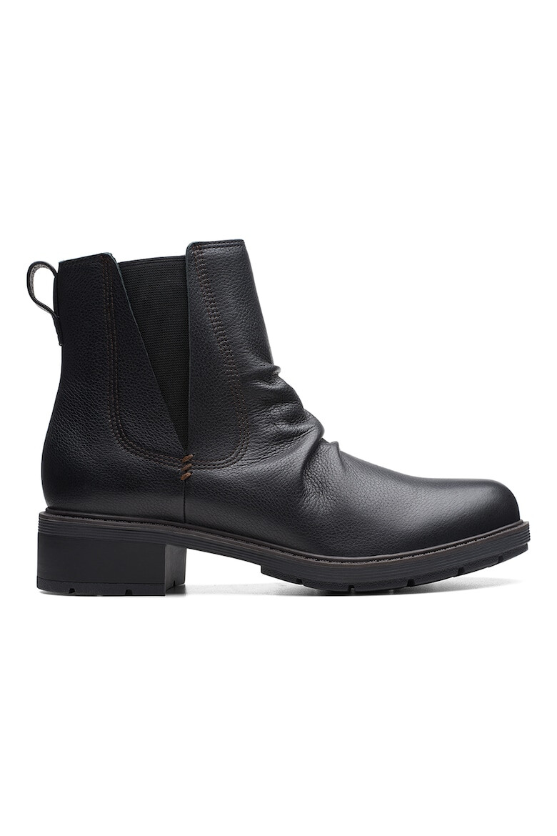 Clarks Кожени боти Hearth с масивен ток - Pepit.bg
