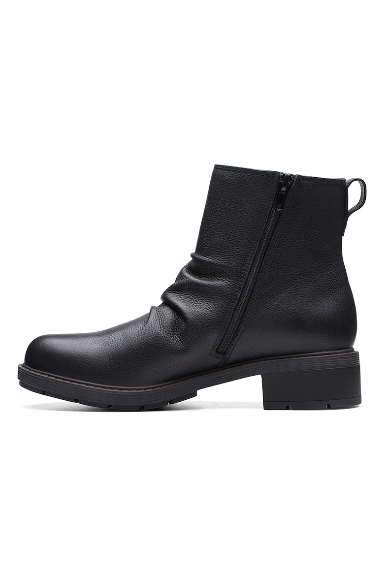 Clarks Кожени боти Hearth с масивен ток - Pepit.bg
