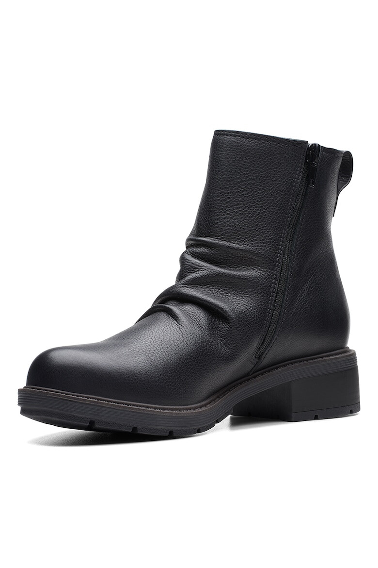 Clarks Кожени боти Hearth с масивен ток - Pepit.bg
