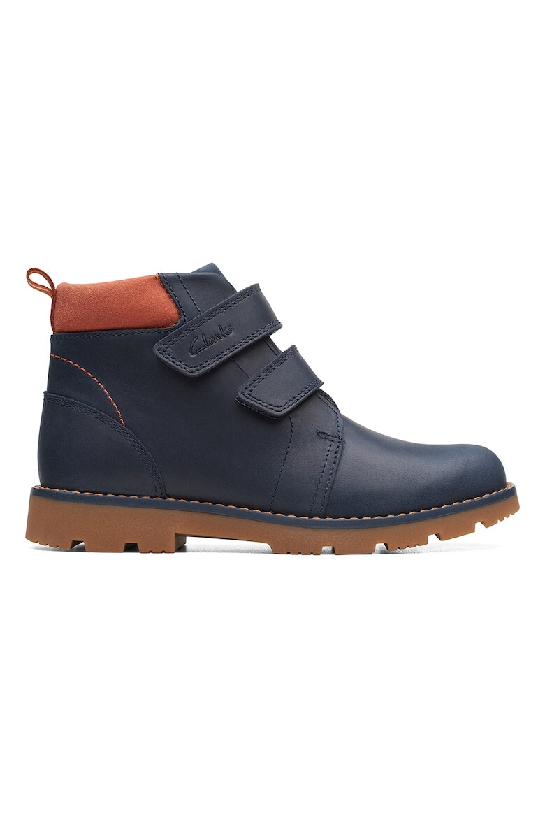 Clarks Кожени боти Heath с велкро - Pepit.bg