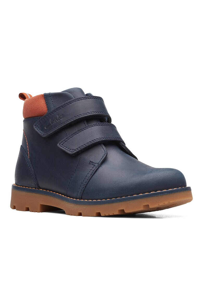 Clarks Кожени боти Heath с велкро - Pepit.bg