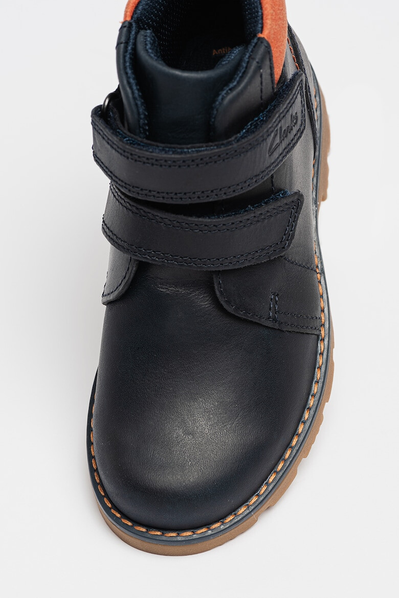 Clarks Кожени боти Heath с велкро - Pepit.bg