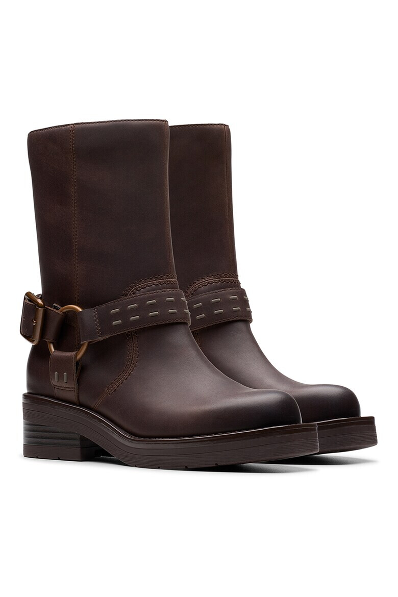 Clarks Кожени боти Rebelle с цип - Pepit.bg