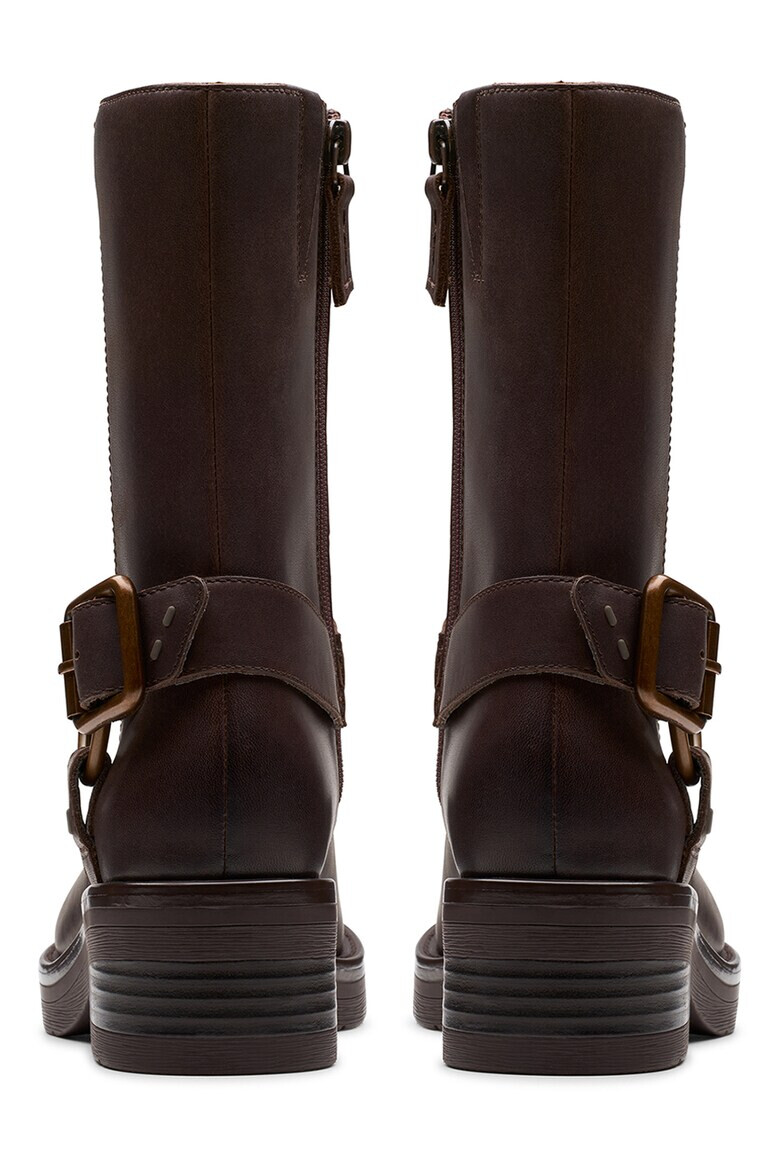Clarks Кожени боти Rebelle с цип - Pepit.bg