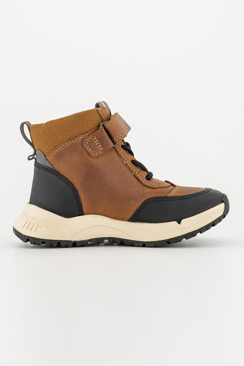 Clarks Кожени боти с лого - Pepit.bg