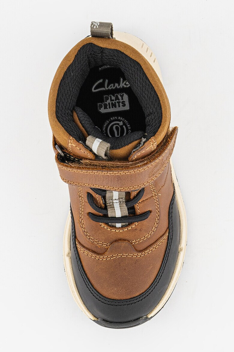 Clarks Кожени боти с лого - Pepit.bg