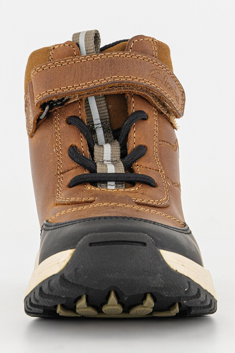 Clarks Кожени боти с лого - Pepit.bg