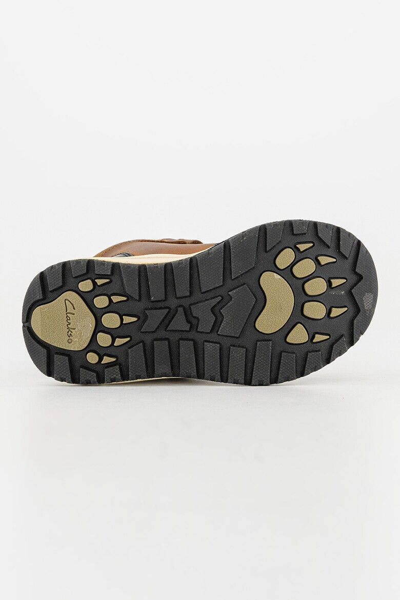 Clarks Кожени боти с лого - Pepit.bg