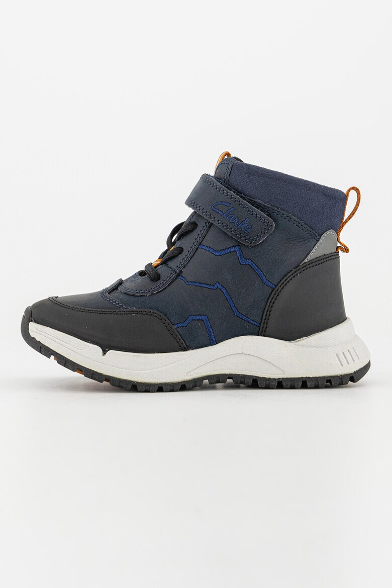 Clarks Кожени боти с лого - Pepit.bg