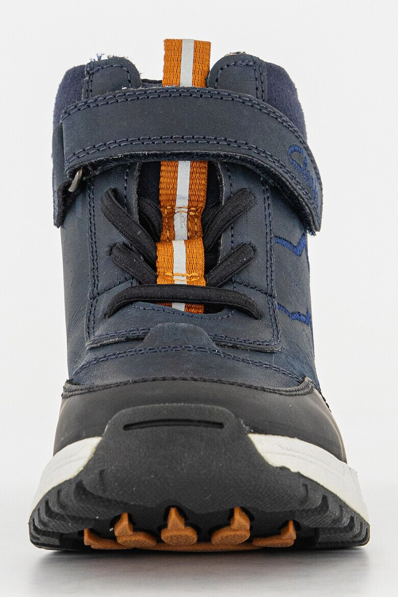 Clarks Кожени боти с лого - Pepit.bg