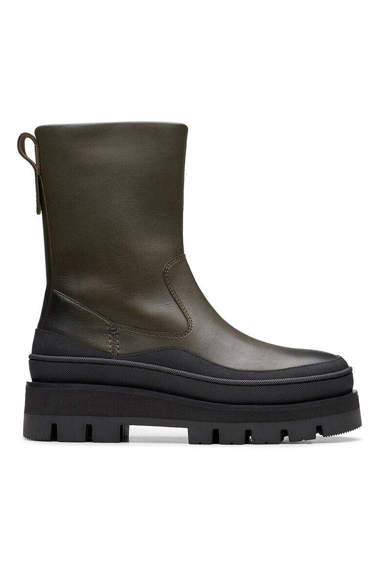 Clarks Кожени боти с масивен ток - Pepit.bg