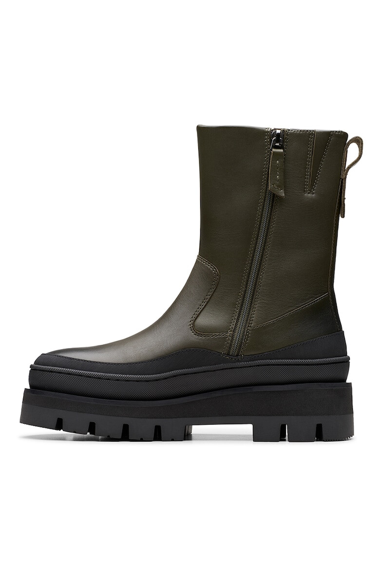 Clarks Кожени боти с масивен ток - Pepit.bg
