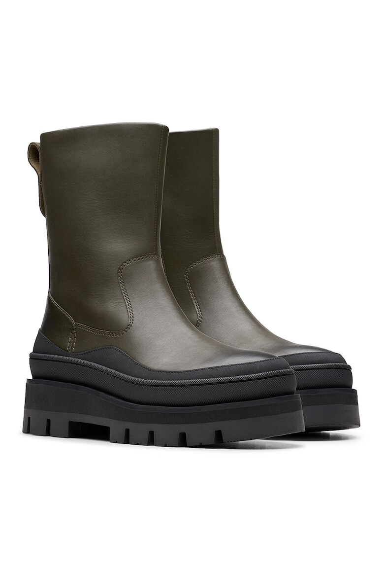 Clarks Кожени боти с масивен ток - Pepit.bg