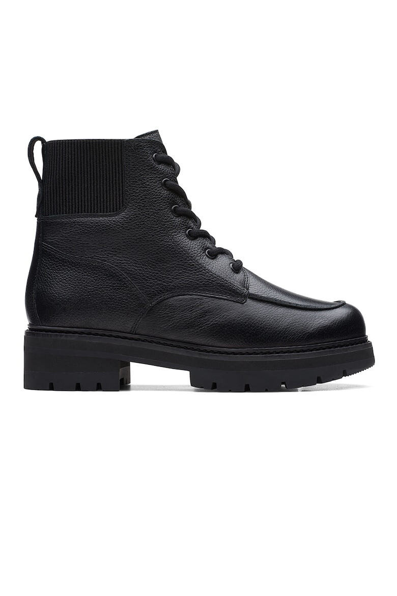 Clarks Кожени боти с текстил - Pepit.bg