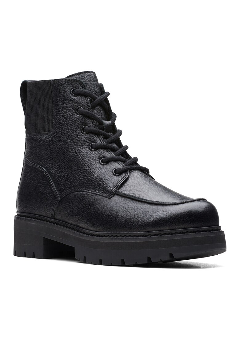 Clarks Кожени боти с текстил - Pepit.bg