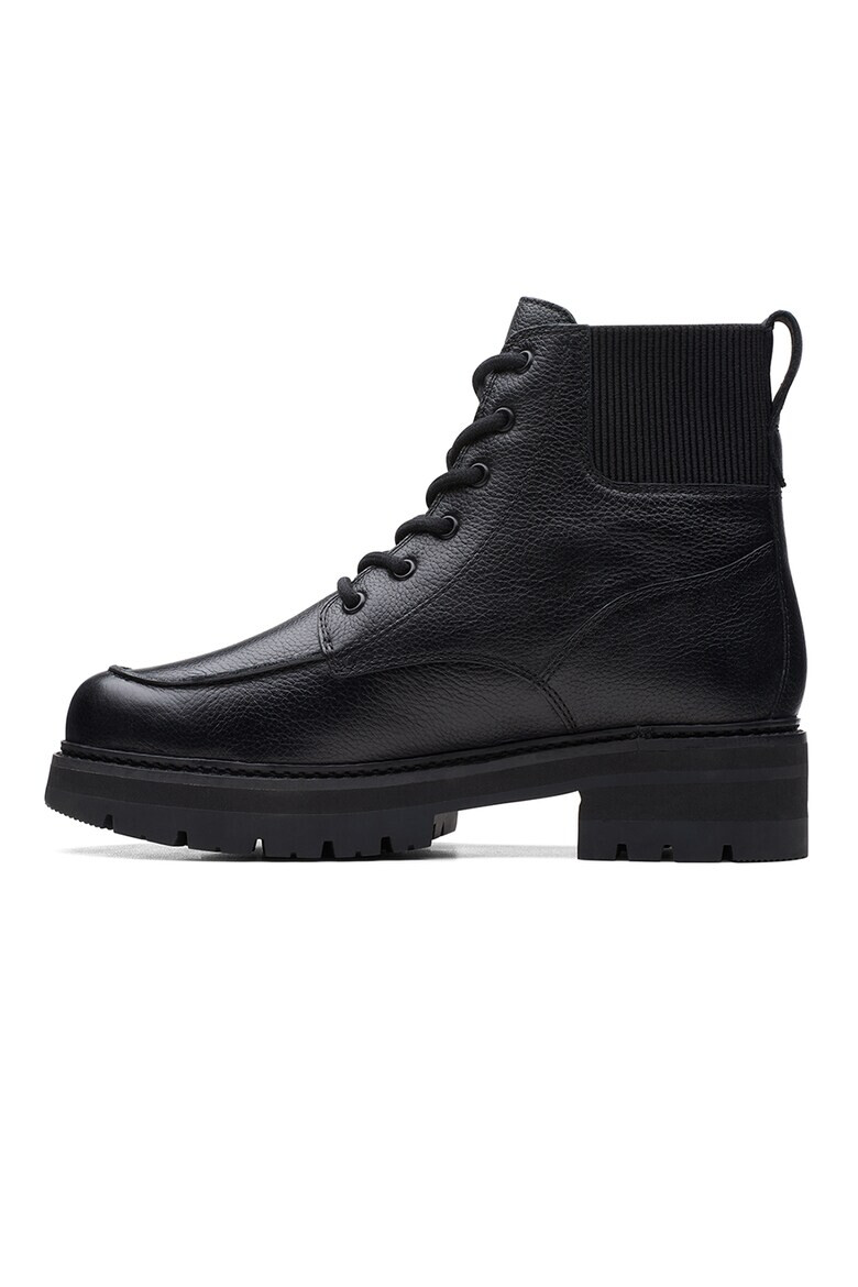 Clarks Кожени боти с текстил - Pepit.bg