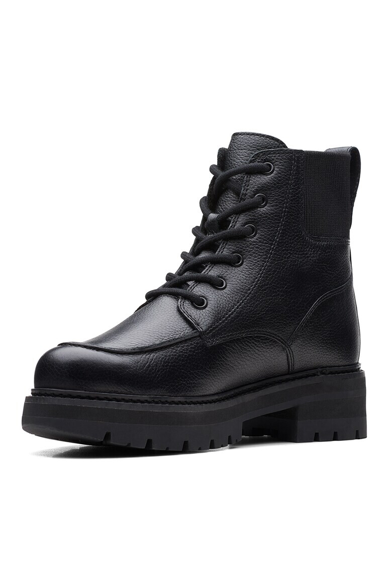Clarks Кожени боти с текстил - Pepit.bg