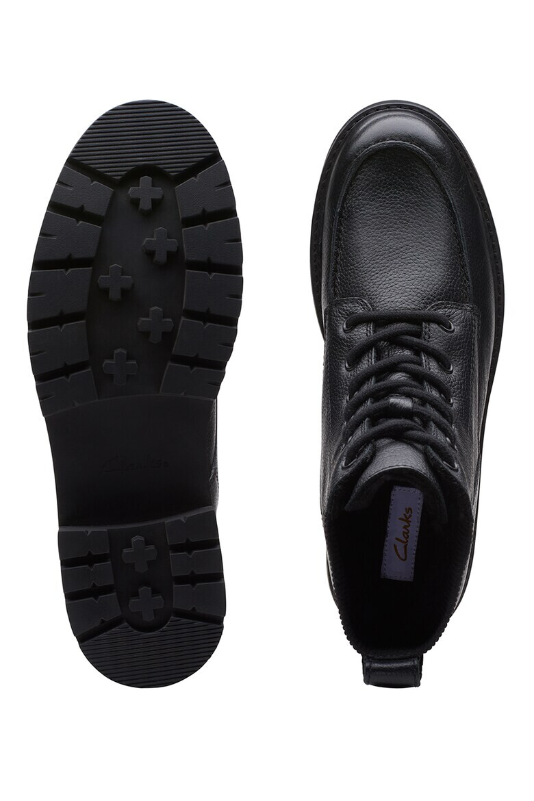 Clarks Кожени боти с текстил - Pepit.bg