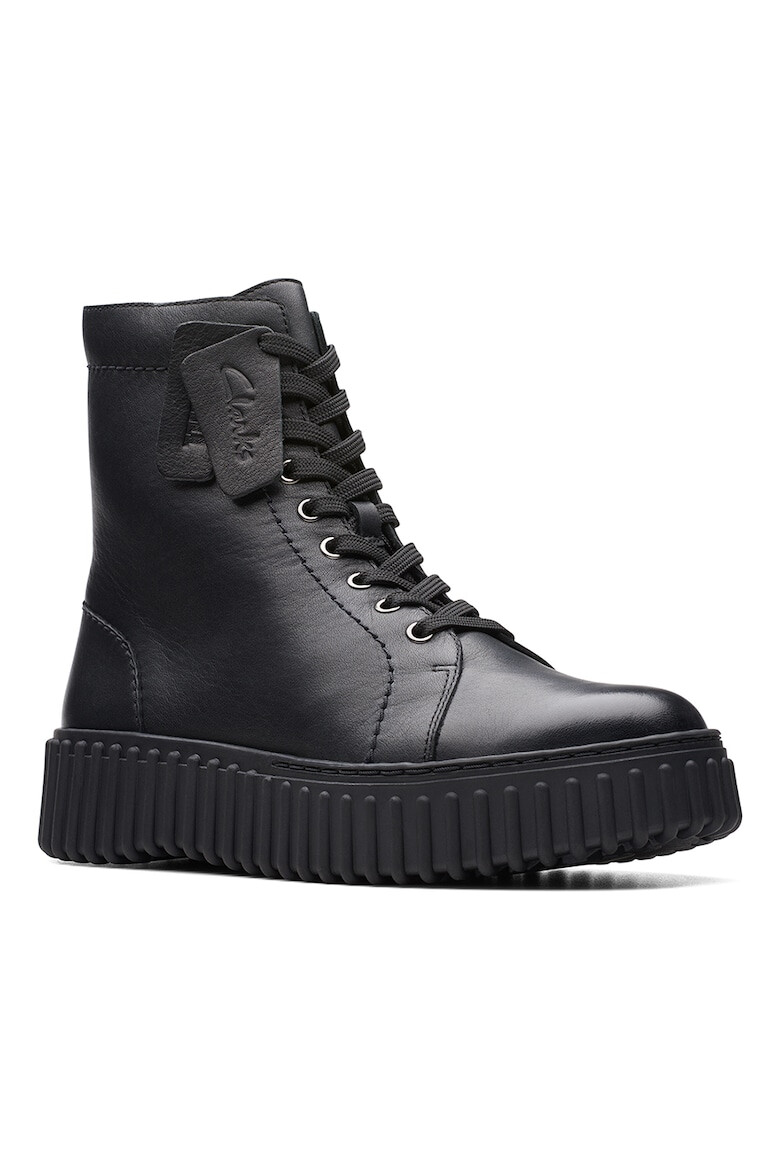 Clarks Кожени боти Torhill с равна платформа - Pepit.bg