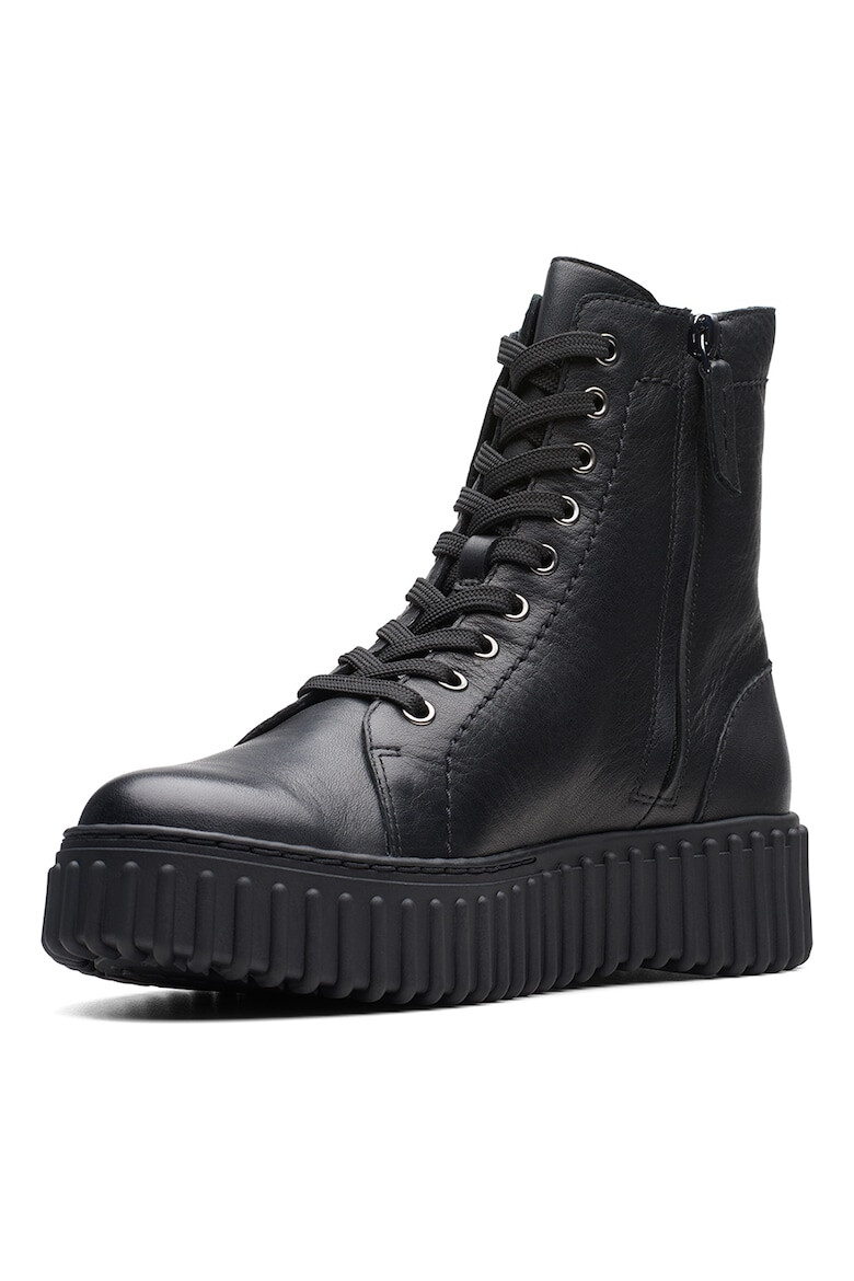 Clarks Кожени боти Torhill с равна платформа - Pepit.bg