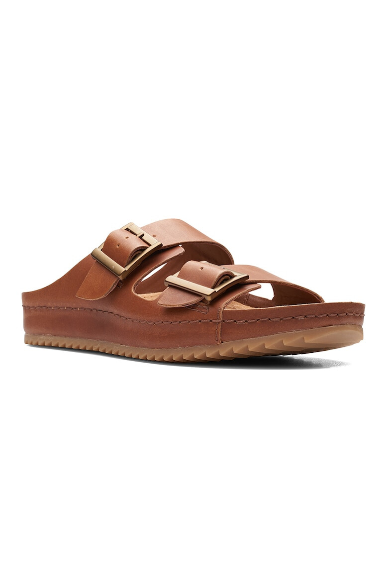 Clarks Кожени чехли Brookleigh Sun - Pepit.bg