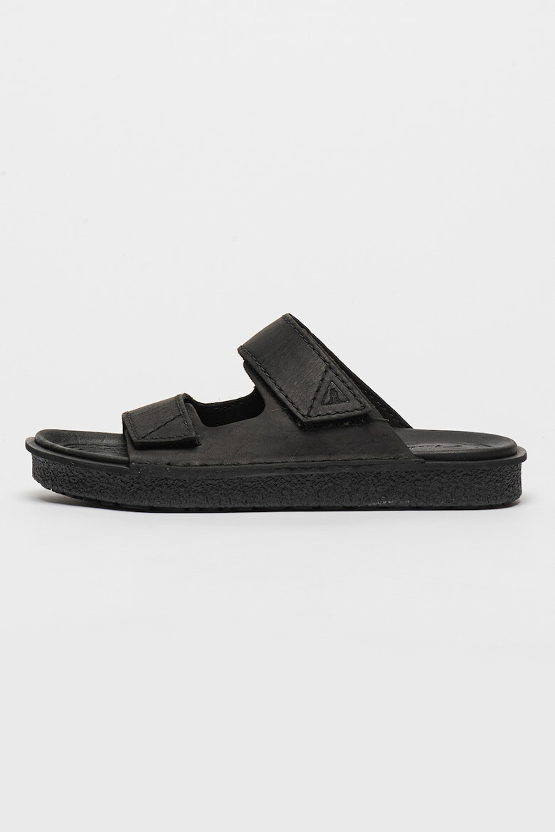 Clarks Кожени чехли Litton с велкро - Pepit.bg